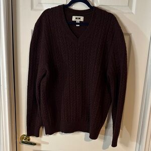 Joseph Abboud Dark Burgundy V-Neck Sweater XXL